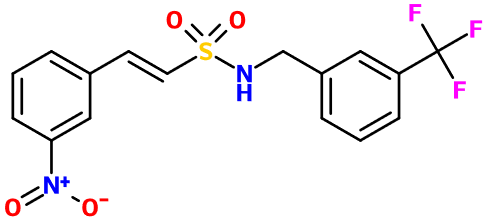 (image for) MC080078 (1E)-2-(3-Nitrophenyl)-N-{[3-(trifluoromethyl)phenyl]methyl}ethene-1-sulfonamide